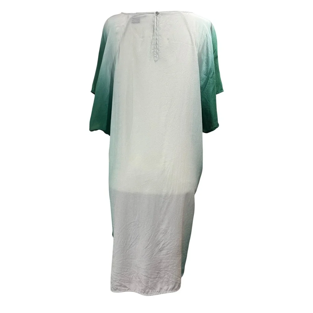 French Connection Women's Silk‎ Green Ombre Dress Shift SZ 6 - Picture 4 of 8